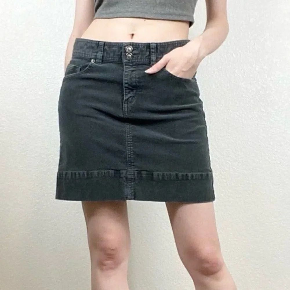 Patagonia Dark Grey Corduroy Mini Skirt